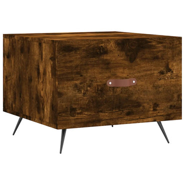 vidaXL Table basse chêne fumé 50x50x40 cm bois d'ingénierie