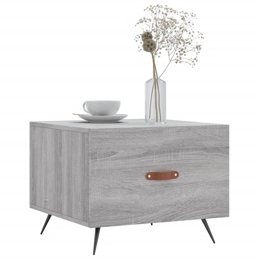 vidaXL Tables basses 2 pcs Gris Sonoma 50x50x40 cm Bois d'ingénierie