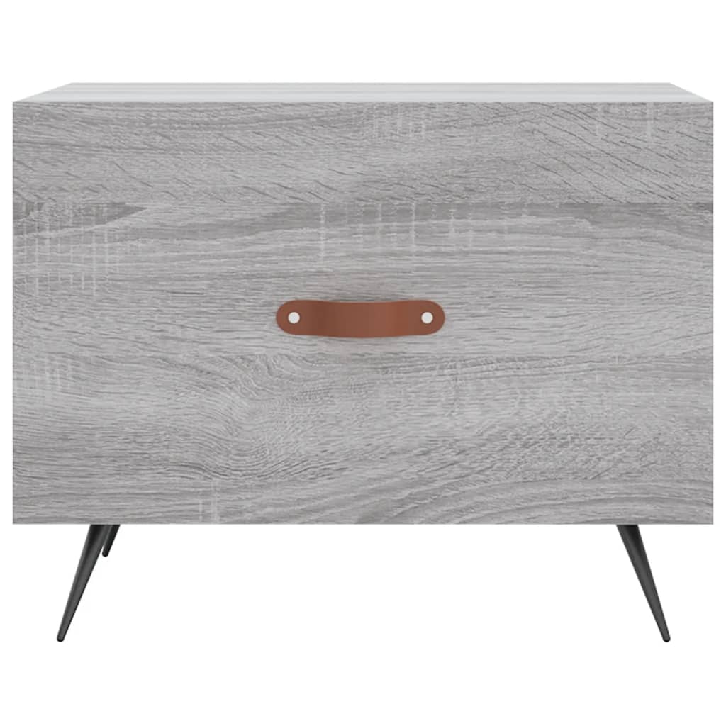 vidaXL Tables basses 2 pcs Gris Sonoma 50x50x40 cm Bois d'ingénierie
