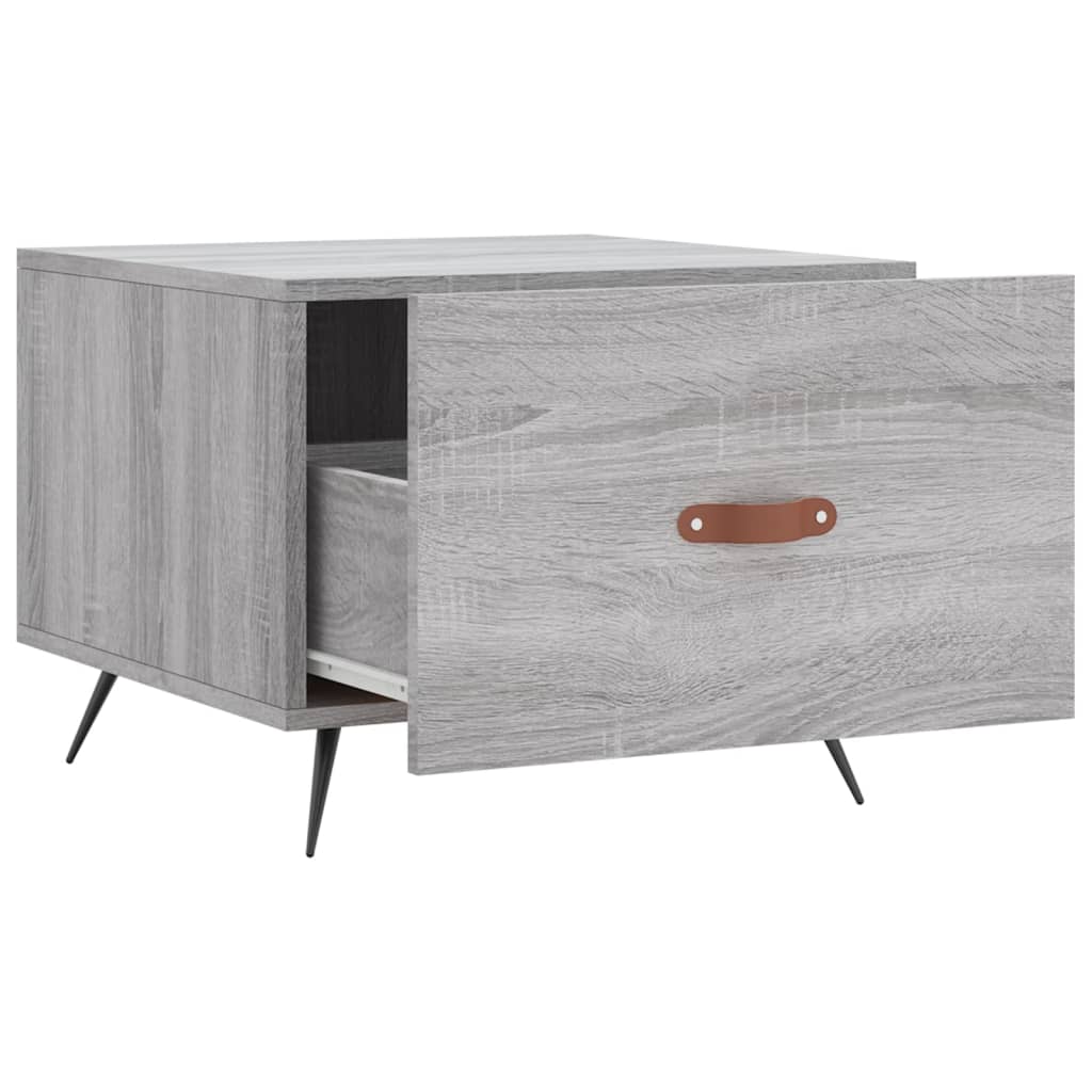 vidaXL Tables basses 2 pcs Gris Sonoma 50x50x40 cm Bois d'ingénierie