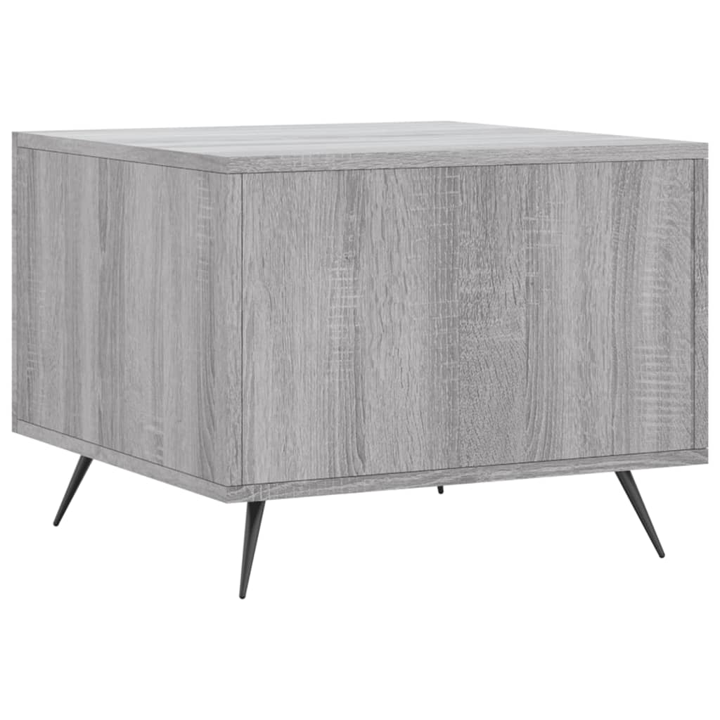 vidaXL Tables basses 2 pcs Gris Sonoma 50x50x40 cm Bois d'ingénierie