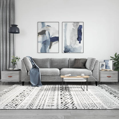 vidaXL Tables basses 2 pcs Gris Sonoma 50x50x40 cm Bois d'ingénierie