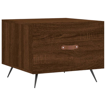 vidaXL Table basse aspect chêne marron 50x50x40 cm Bois d'ingénierie