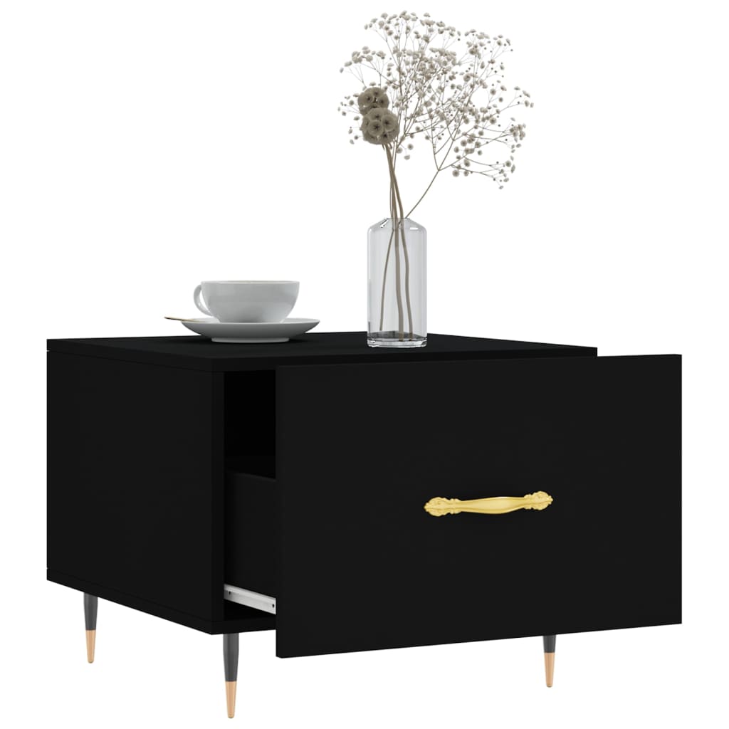 vidaXL Couchtische 2 Stk. Schwarz 50x50x40 cm Holzwerkstoff