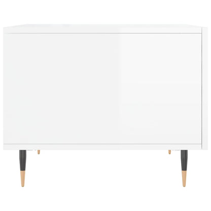 vidaXL Couchtische 2 Stk. Hochglanz-Weiß 50x50x40 cm Holzwerkstoff