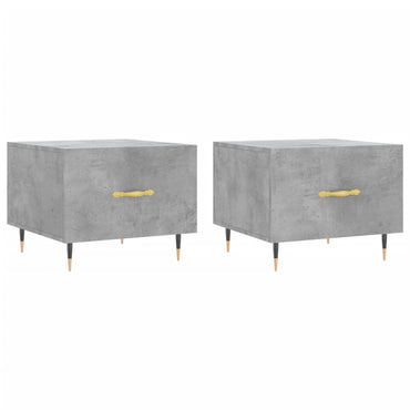 vidaXL Couchtische 2 Stk. Betongrau 50x50x40 cm Holzwerkstoff