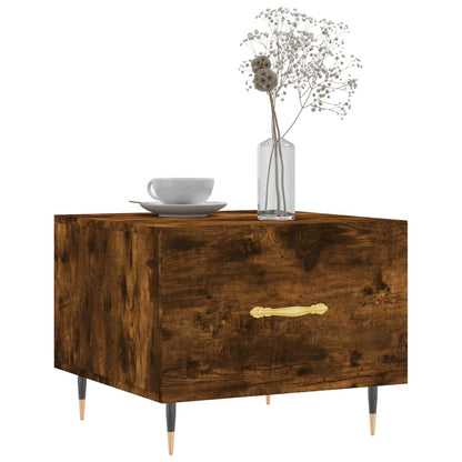 vidaXL Tables basses 2 pcs. chêne fumé 50x50x40 cm bois d'ingénierie