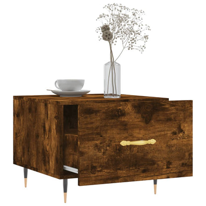 vidaXL Tables basses 2 pcs. chêne fumé 50x50x40 cm bois d'ingénierie