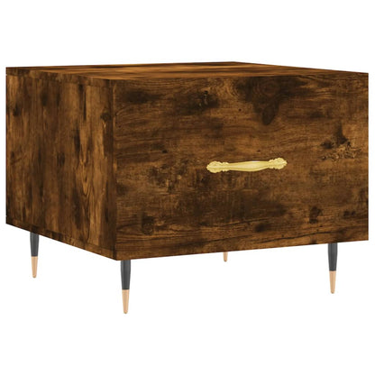 vidaXL Tables basses 2 pcs. chêne fumé 50x50x40 cm bois d'ingénierie