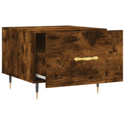 vidaXL Tables basses 2 pcs. chêne fumé 50x50x40 cm bois d'ingénierie