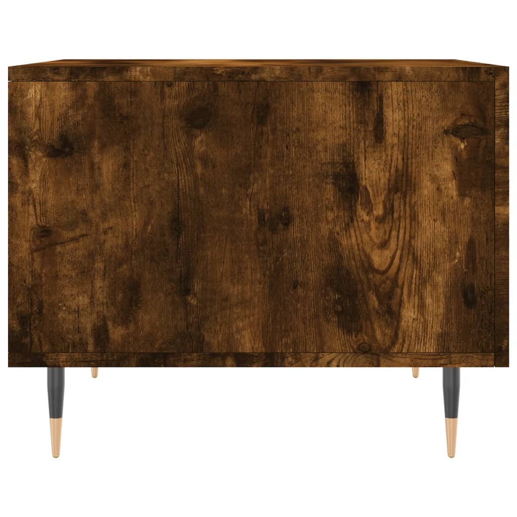 vidaXL Tables basses 2 pcs. chêne fumé 50x50x40 cm bois d'ingénierie