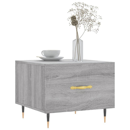vidaXL Tables basses 2 pcs Gris Sonoma 50x50x40 cm Bois d'ingénierie