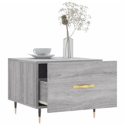 vidaXL Tables basses 2 pcs Gris Sonoma 50x50x40 cm Bois d'ingénierie