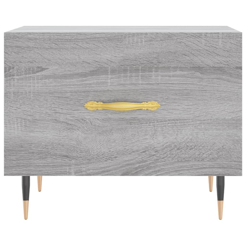 vidaXL Tables basses 2 pcs Gris Sonoma 50x50x40 cm Bois d'ingénierie