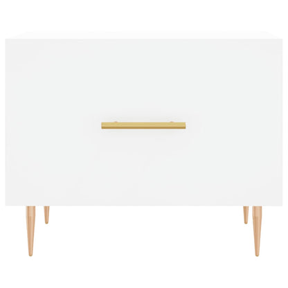 vidaXL Couchtische 2 Stk. Weiß 50x50x40 cm Holzwerkstoff