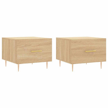 vidaXL Couchtische 2 Stk. Sonoma-Eiche 50x50x40 cm Holzwerkstoff