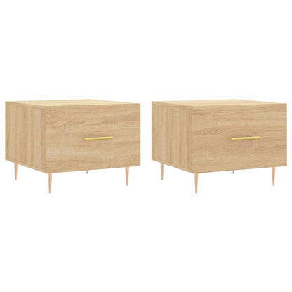 vidaXL Couchtische 2 Stk. Sonoma-Eiche 50x50x40 cm Holzwerkstoff