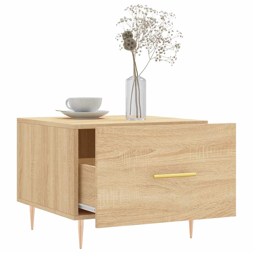 vidaXL Couchtische 2 Stk. Sonoma-Eiche 50x50x40 cm Holzwerkstoff