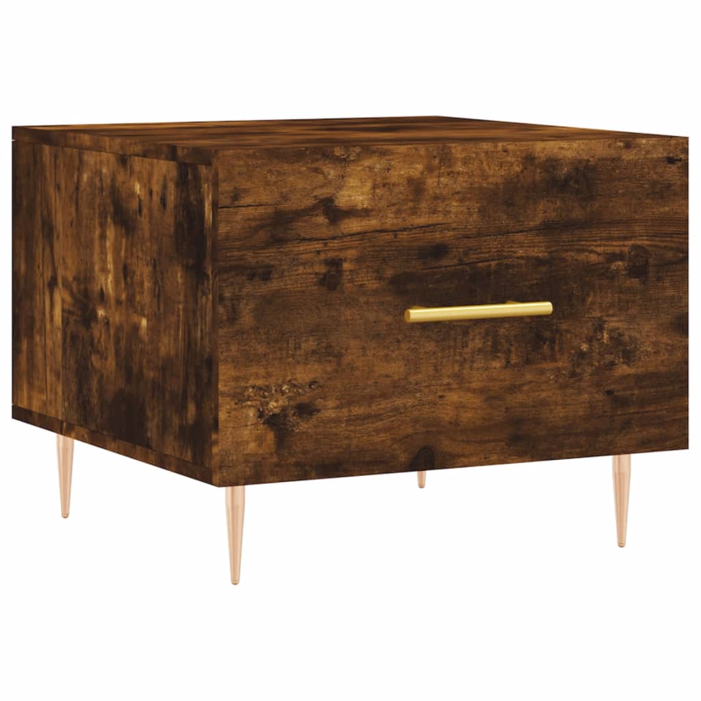vidaXL Couchtisch Räuchereiche 50x50x40 cm Holzwerkstoff