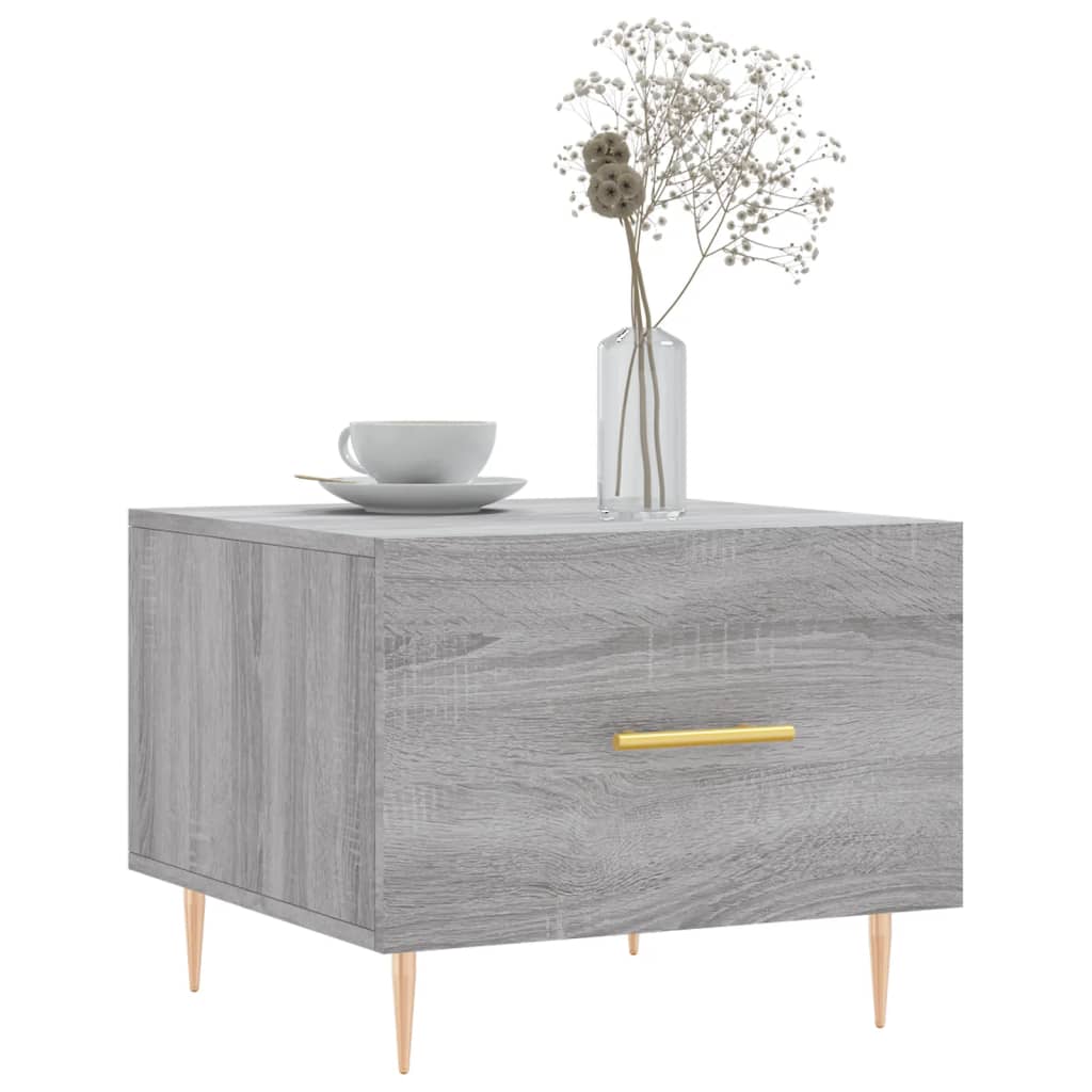 vidaXL Couchtisch Grau Sonoma 50x50x40 cm Holzwerkstoff