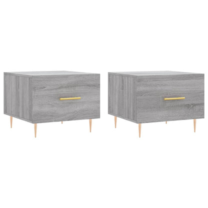 vidaXL Couchtische 2 Stk. Grau Sonoma 50x50x40 cm Holzwerkstoff