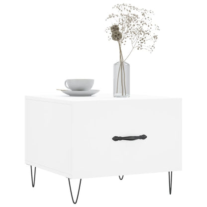 vidaXL Tables basses 2 pcs Blanc 50x50x40 cm Bois d'ingénierie