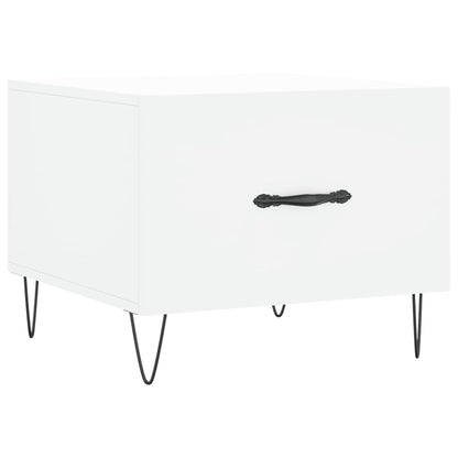 vidaXL Tables basses 2 pcs Blanc 50x50x40 cm Bois d'ingénierie