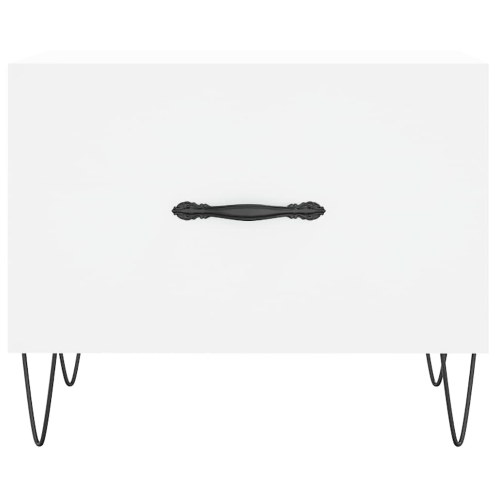vidaXL Tables basses 2 pcs Blanc 50x50x40 cm Bois d'ingénierie