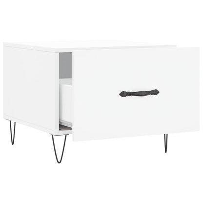 vidaXL Tables basses 2 pcs Blanc 50x50x40 cm Bois d'ingénierie