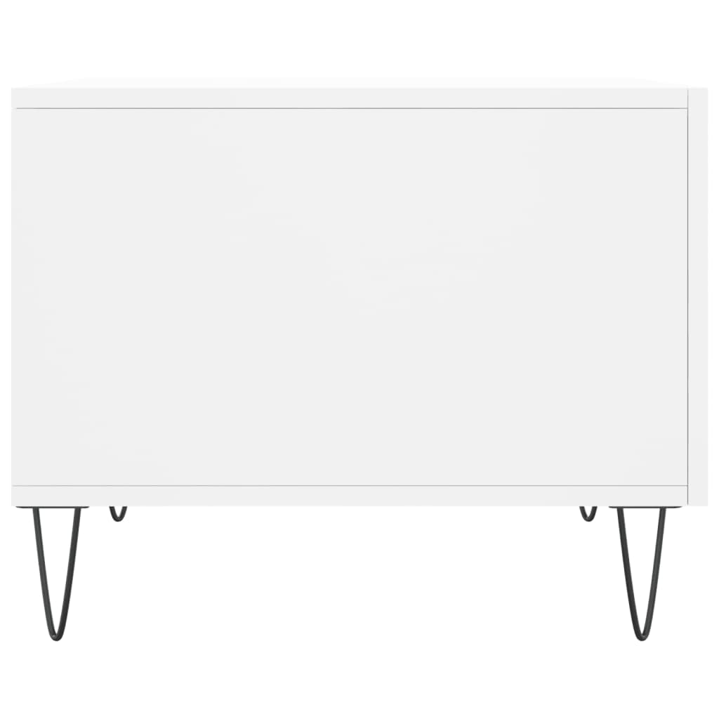 vidaXL Tables basses 2 pcs Blanc 50x50x40 cm Bois d'ingénierie