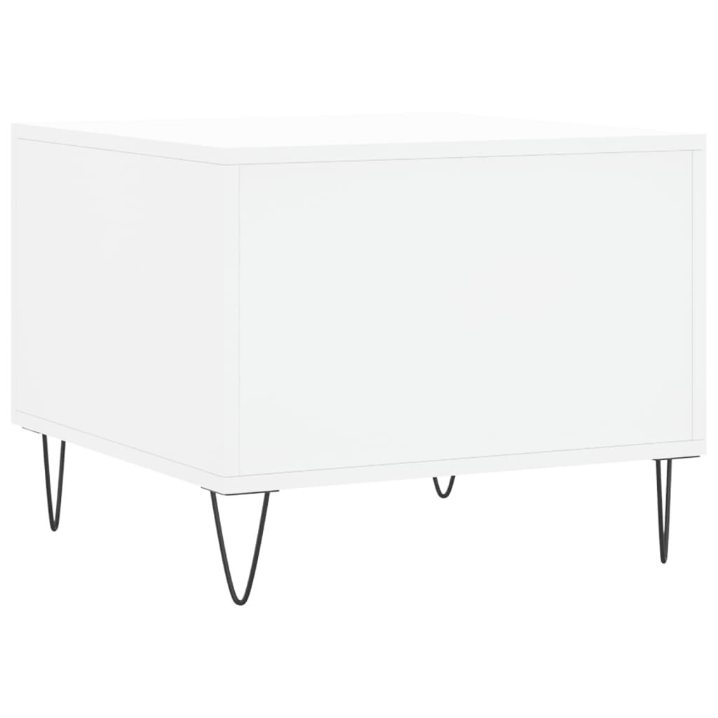 vidaXL Tables basses 2 pcs Blanc 50x50x40 cm Bois d'ingénierie