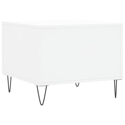 vidaXL Tables basses 2 pcs Blanc 50x50x40 cm Bois d'ingénierie