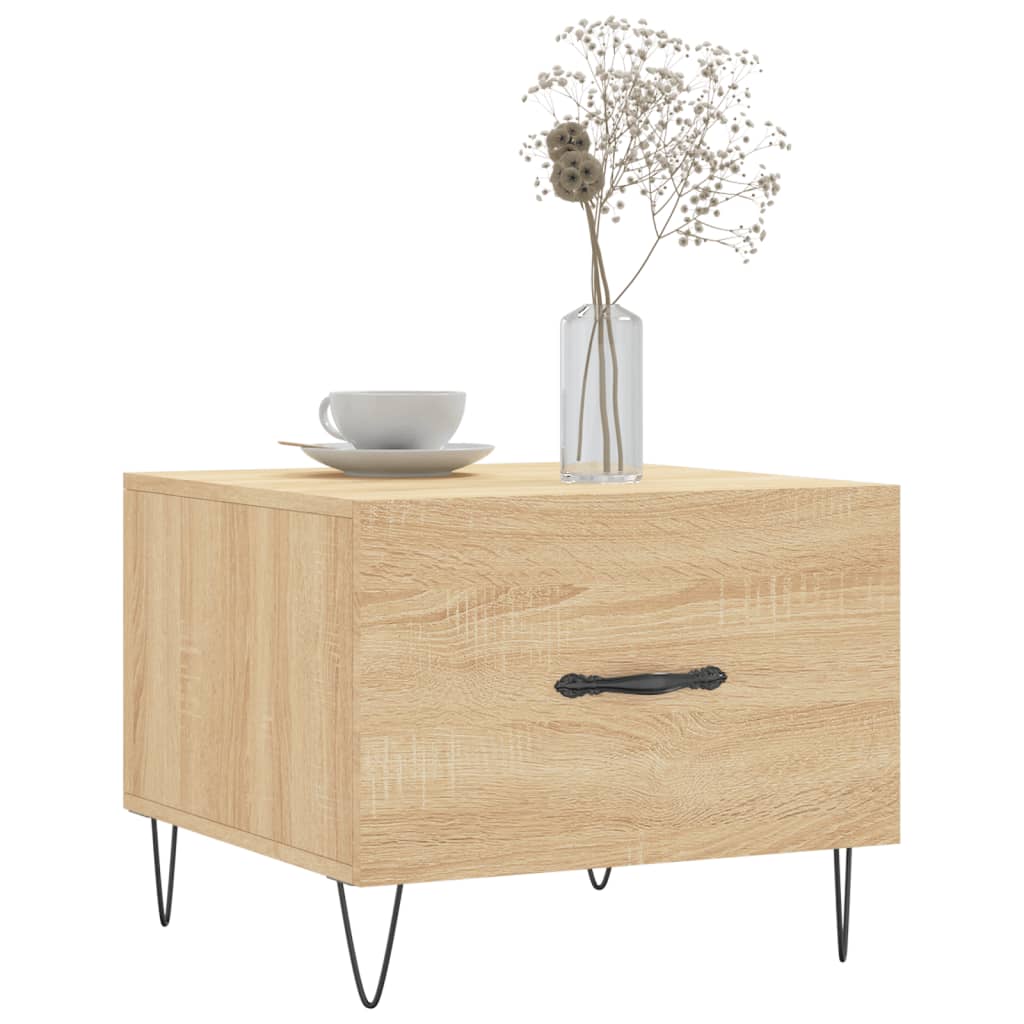 vidaXL Tables basses 2 pcs Chêne sonoma 50x50x40 cm Bois d'ingénierie