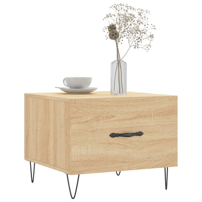 vidaXL Tables basses 2 pcs Chêne sonoma 50x50x40 cm Bois d'ingénierie