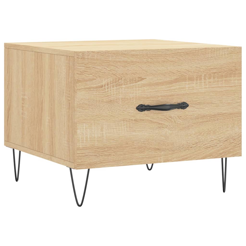 vidaXL Tables basses 2 pcs Chêne sonoma 50x50x40 cm Bois d'ingénierie
