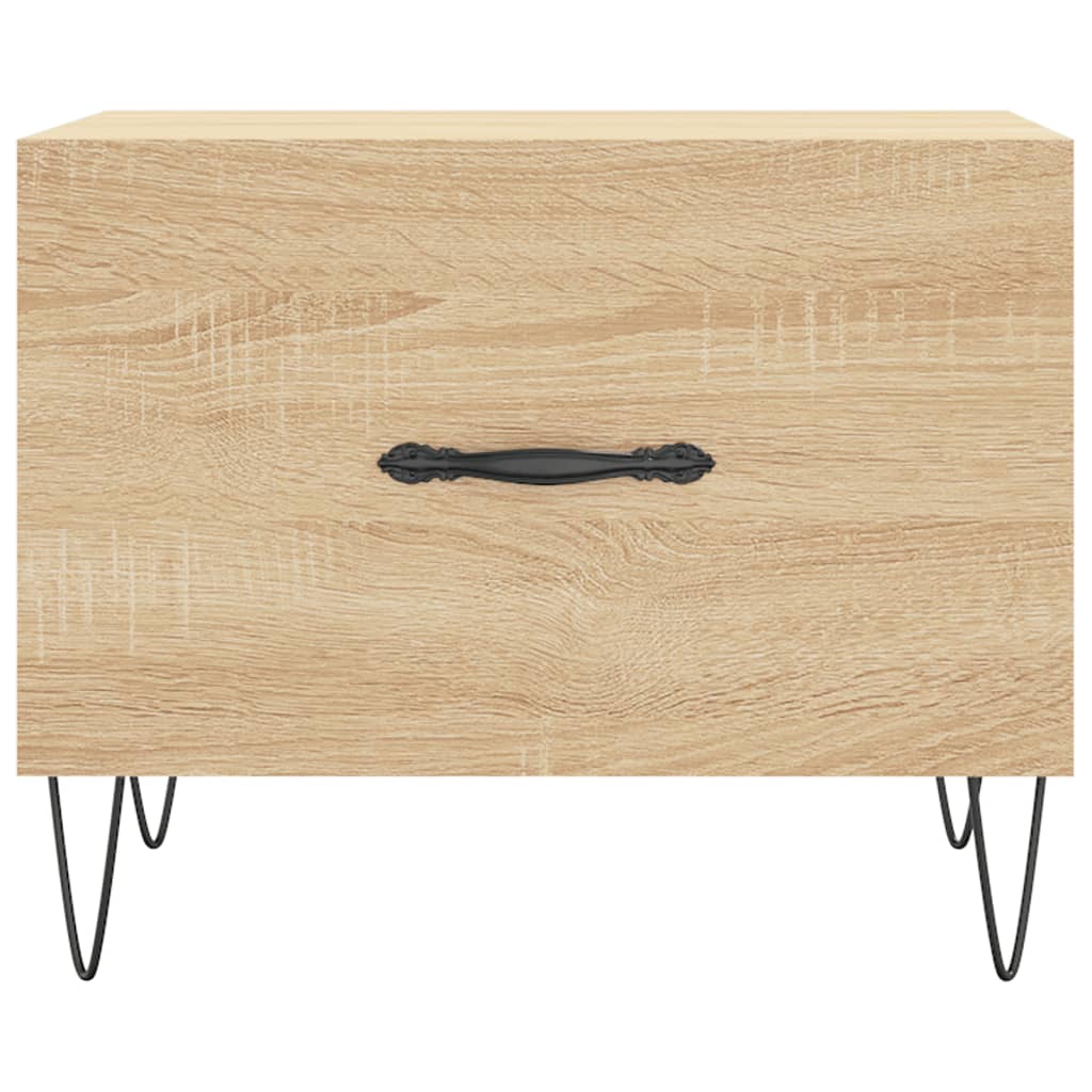 vidaXL Tables basses 2 pcs Chêne sonoma 50x50x40 cm Bois d'ingénierie