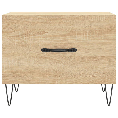 vidaXL Tables basses 2 pcs Chêne sonoma 50x50x40 cm Bois d'ingénierie