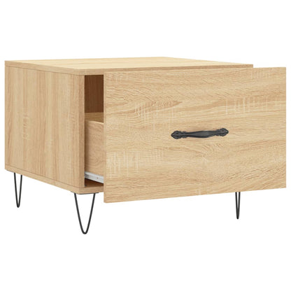 vidaXL Tables basses 2 pcs Chêne sonoma 50x50x40 cm Bois d'ingénierie