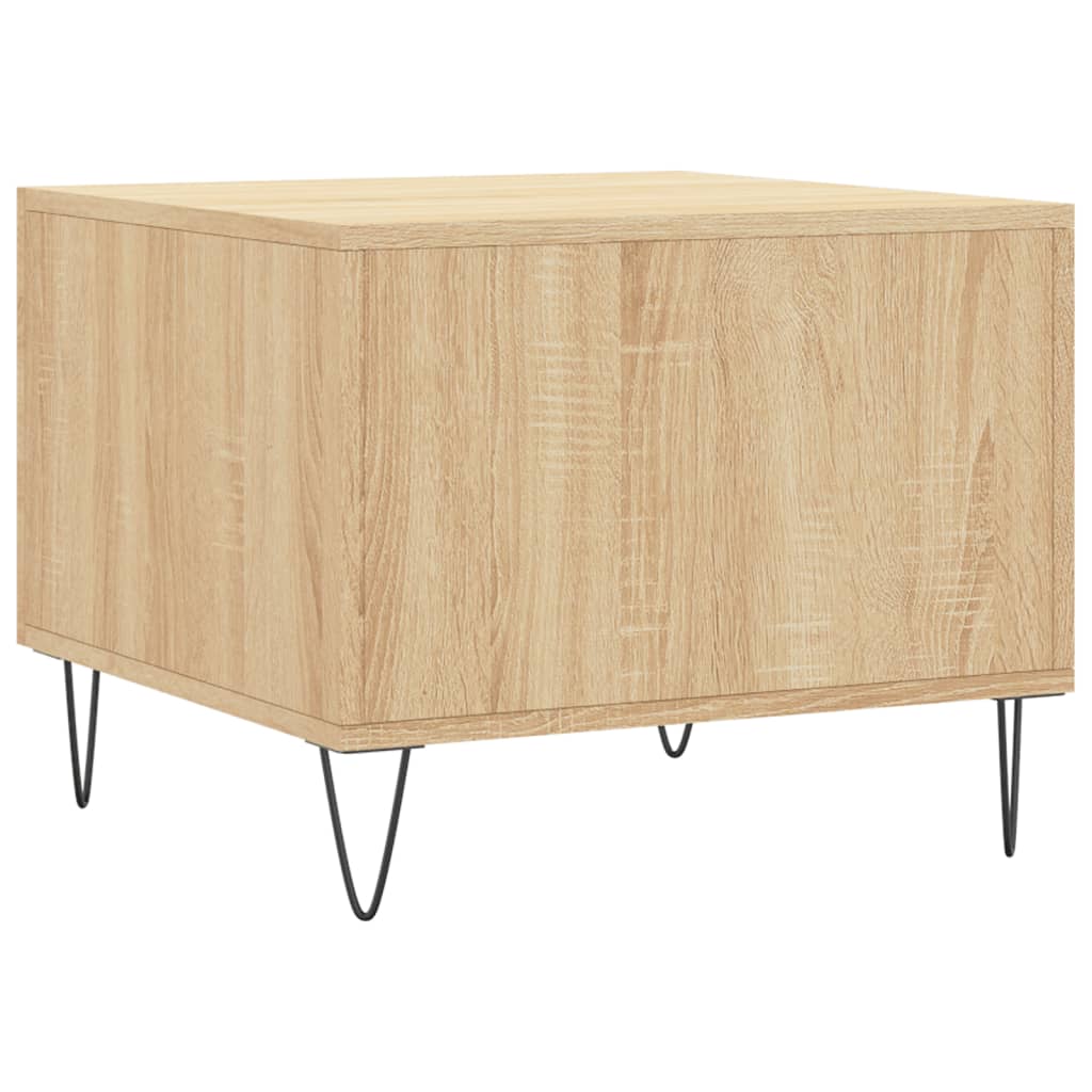 vidaXL Tables basses 2 pcs Chêne sonoma 50x50x40 cm Bois d'ingénierie