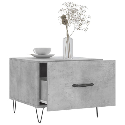 vidaXL Tables basses 2 pcs Gris béton 50x50x40 cm Bois d'ingénierie