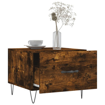 vidaXL Tables basses 2 pcs. chêne fumé 50x50x40 cm bois d'ingénierie