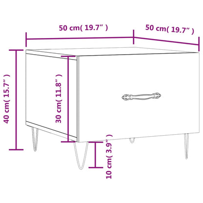 vidaXL Couchtisch Grau Sonoma 50x50x40 cm Holzwerkstoff
