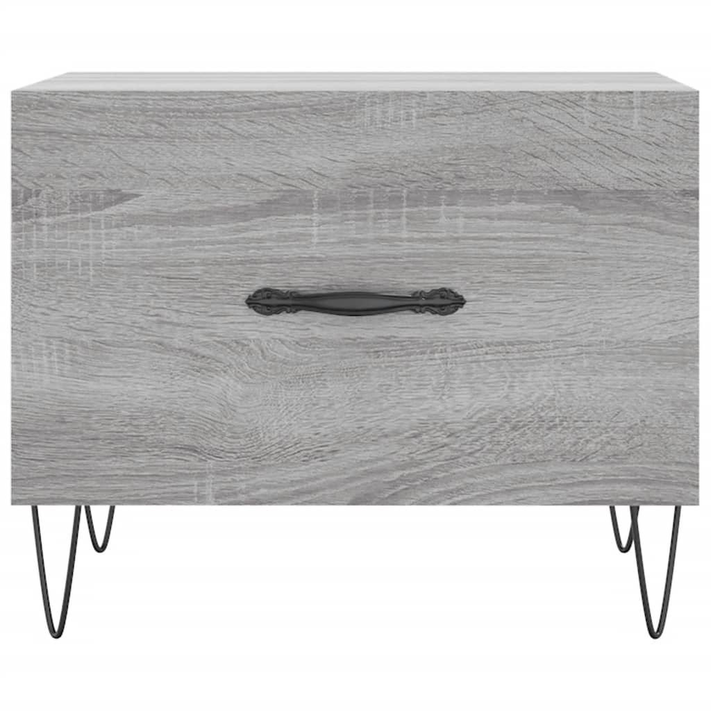 vidaXL Couchtisch Grau Sonoma 50x50x40 cm Holzwerkstoff