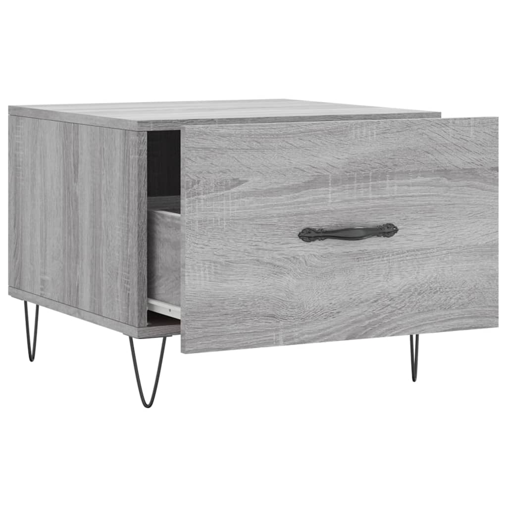 vidaXL Couchtisch Grau Sonoma 50x50x40 cm Holzwerkstoff