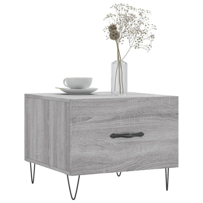 vidaXL Tables basses 2 pcs Gris Sonoma 50x50x40 cm Bois d'ingénierie