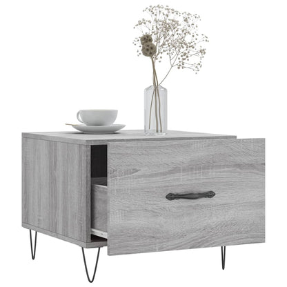 vidaXL Tables basses 2 pcs Gris Sonoma 50x50x40 cm Bois d'ingénierie