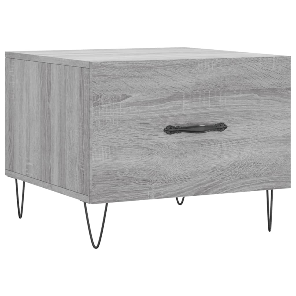 vidaXL Tables basses 2 pcs Gris Sonoma 50x50x40 cm Bois d'ingénierie