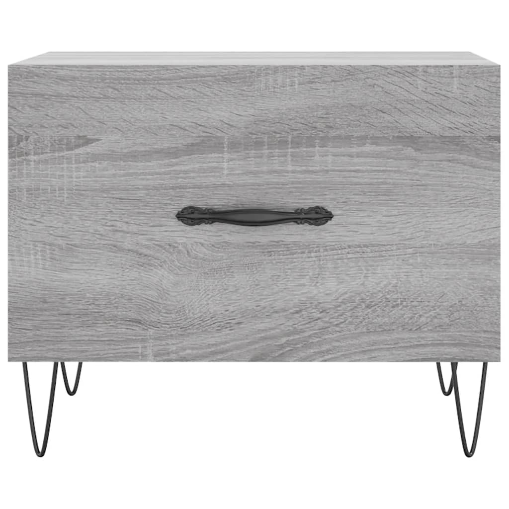 vidaXL Tables basses 2 pcs Gris Sonoma 50x50x40 cm Bois d'ingénierie