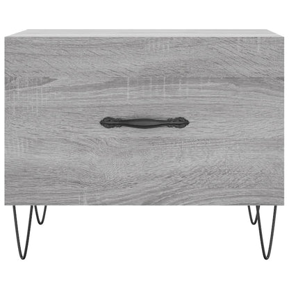 vidaXL Tables basses 2 pcs Gris Sonoma 50x50x40 cm Bois d'ingénierie