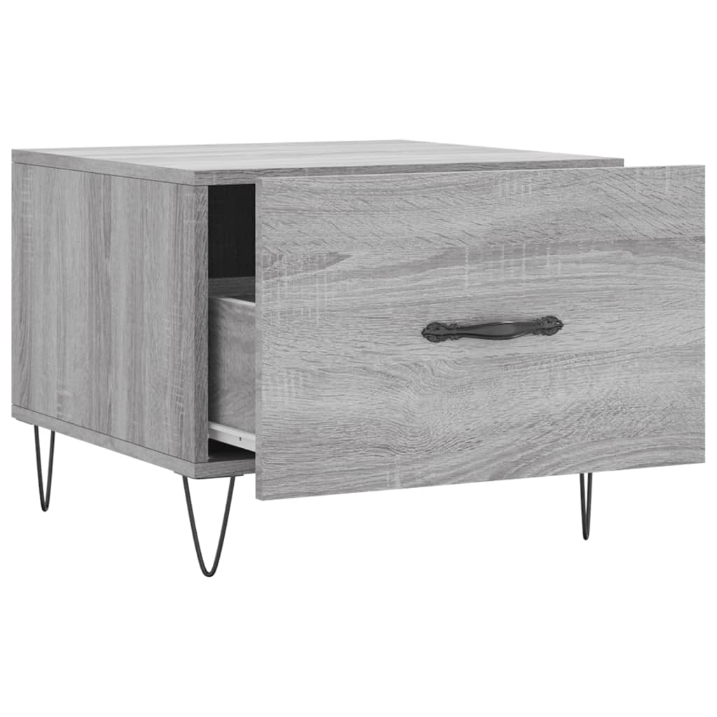 vidaXL Tables basses 2 pcs Gris Sonoma 50x50x40 cm Bois d'ingénierie